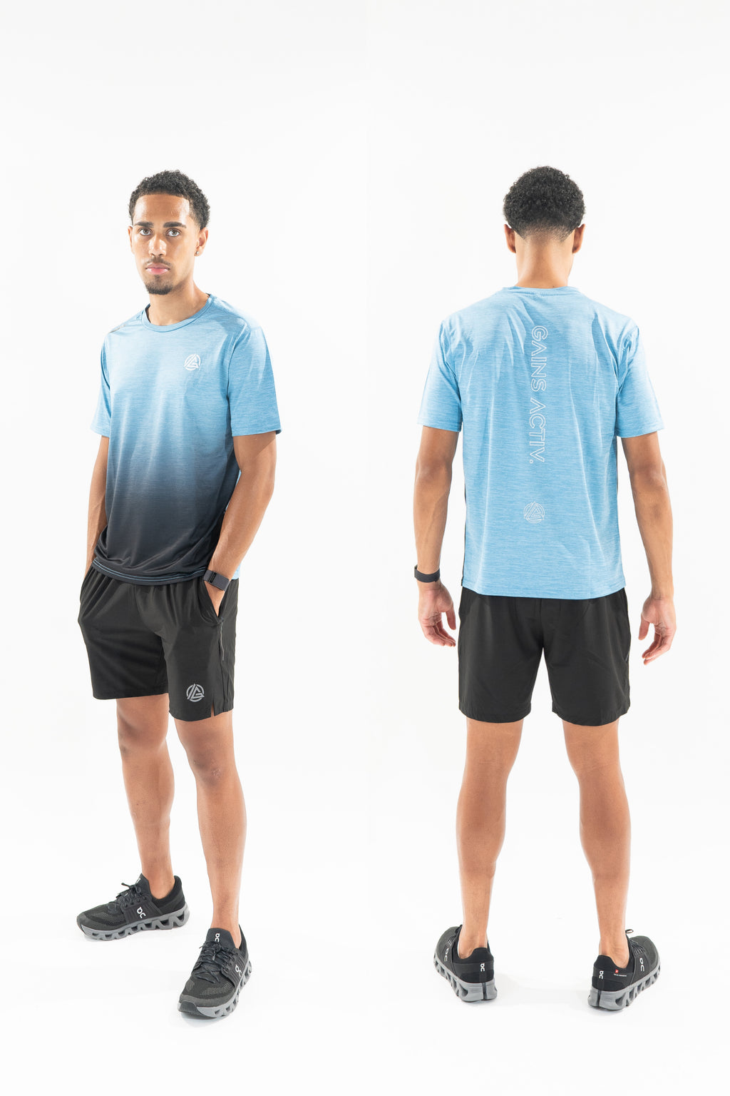 Gradient Performance 1.0 Set - Sky Blue/Black